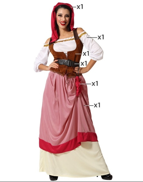 Disfraz mesonera medieval para mujer