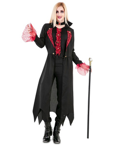 Disfraz de Gótica con chaleco rojo para mujer