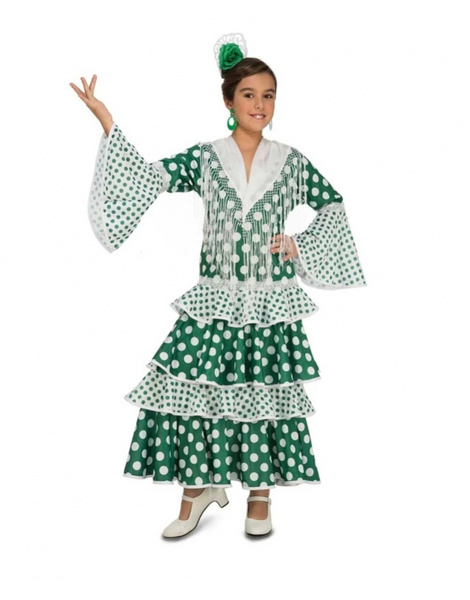 Disfraz Flamenca Giralda Verde Mujer