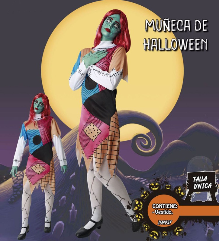 Disfraz muñeca halloween para mujer ML