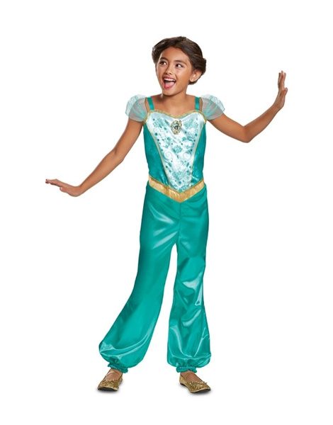 Disfraz de jazmín para adultos, disfraz de Halloween de Jasmine con  licencia oficial de Disney's Aladdin para mujer