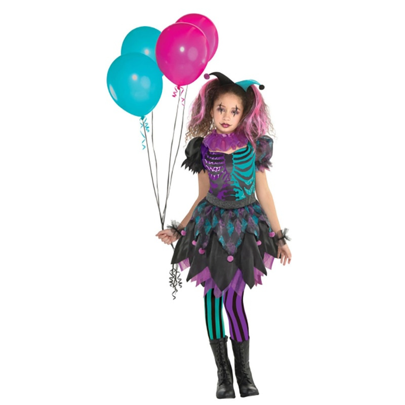 Disfraz Haunted Harlequin infantil delux