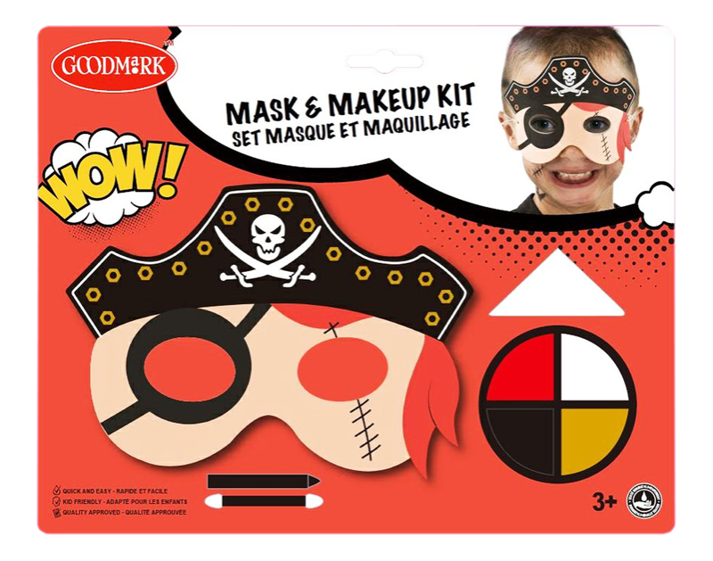 Kit maquillaje Pirata con antifaz foam