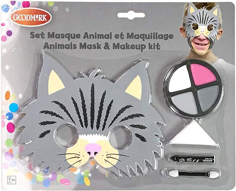 Kit maquillaje Gato con antifaz foam