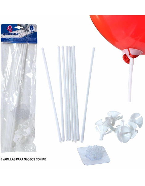 8 Soportes blancos para globos