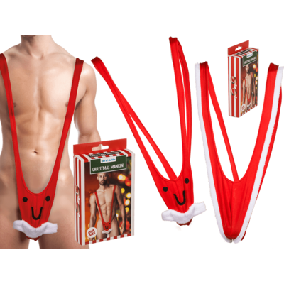 Traje de baño Mankini navideño