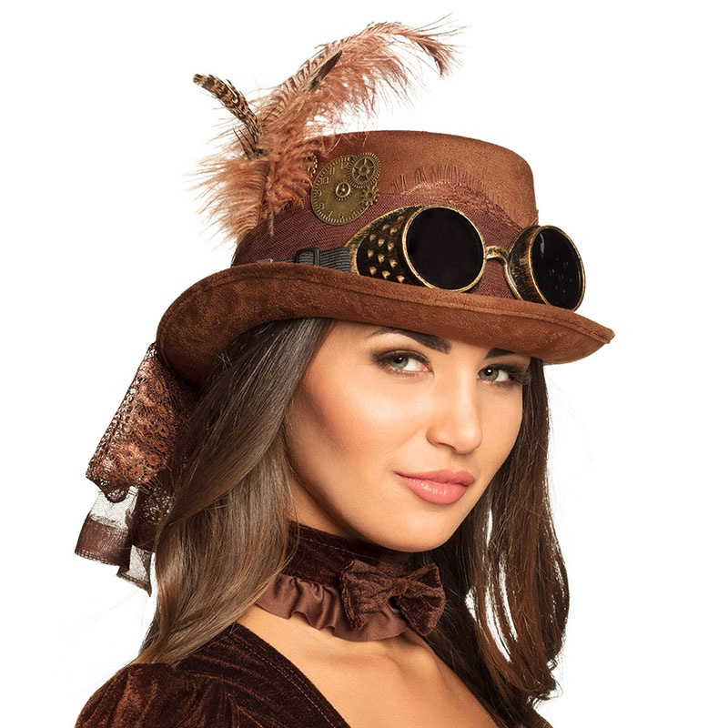 Sombrero Steampunk Deluxe con anteojos