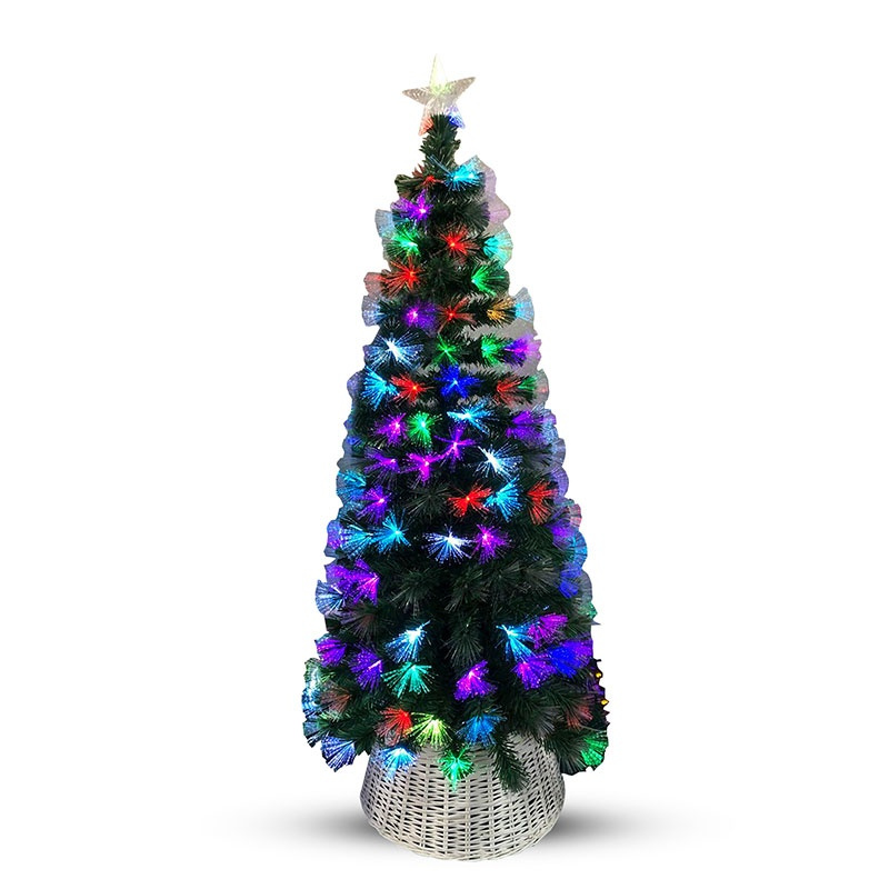 Arbol navidad fibra óptica luces 60cms