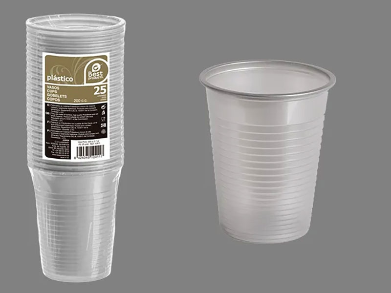 Vaso plata 200 cc. 2.7gr. PS 25 uds.