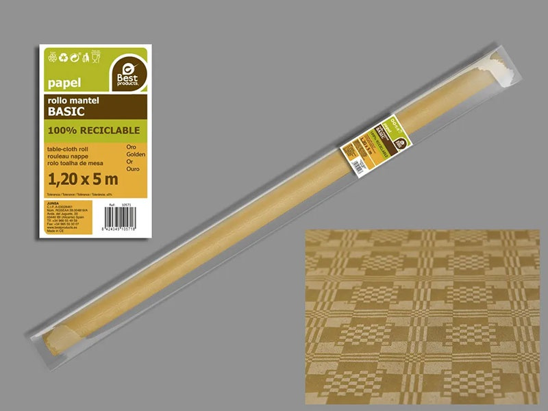 Rollo mantel basic 5x1.20m col.metal.