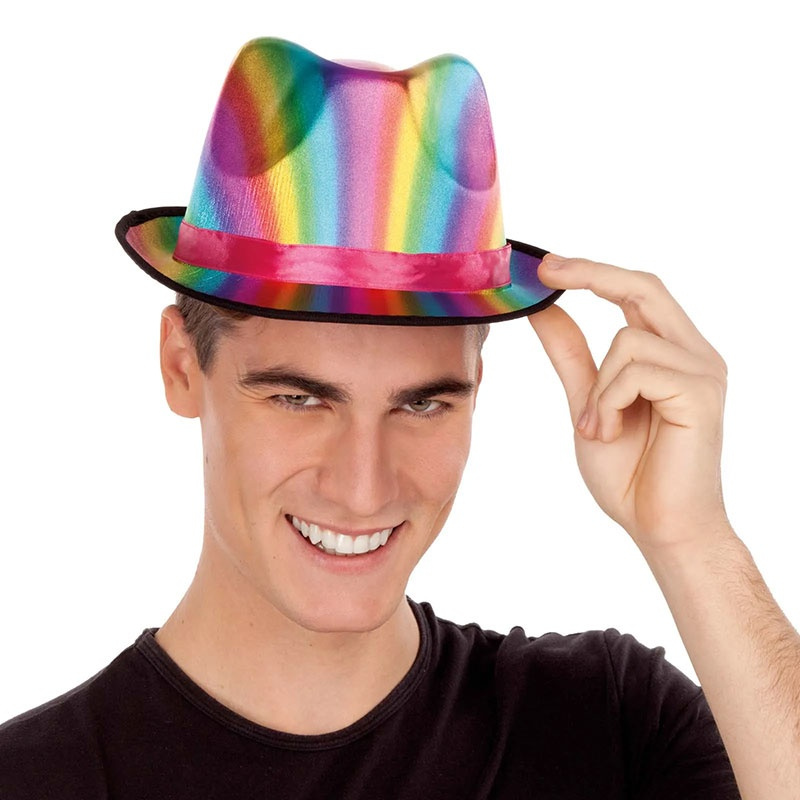 Sombrero ganster rainbow adulto