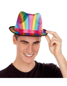 Sombrero ganster rainbow adulto