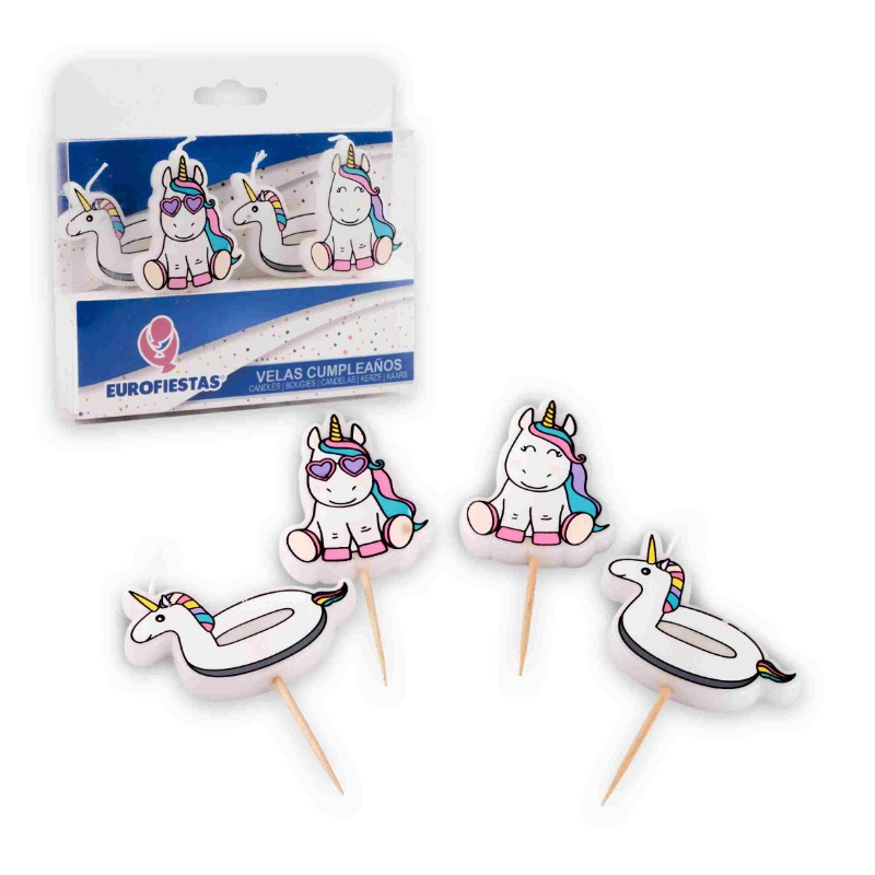 Velas Unicornio con flotadores