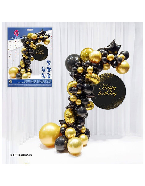 Set Organico Globo Oro y Negro