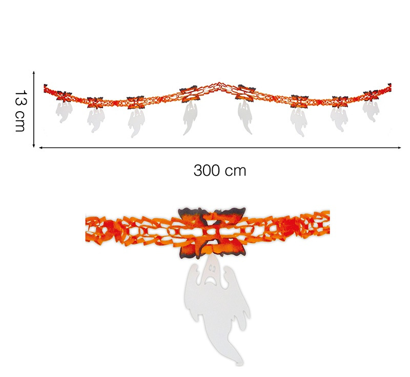 Guirnalda Fantasmas 13x300 cms. papel