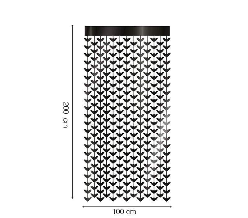Cortina metalizada murciélagos 100x200cm