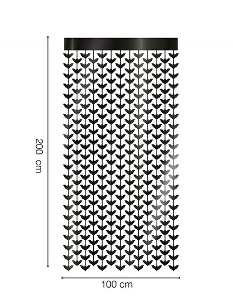 Cortina metalizada murciélagos 100x200cm