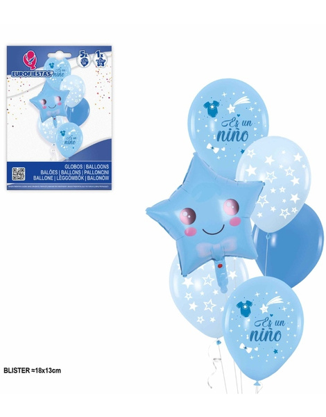 Set Globos Estrella Es un niño ó niña