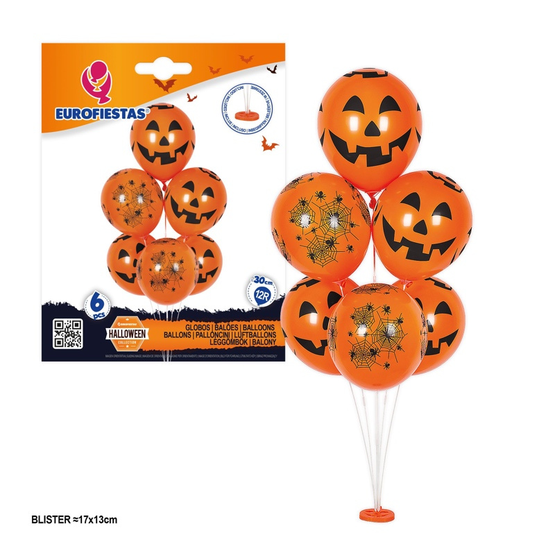 Arbol 6 Globos calabazas Halloween