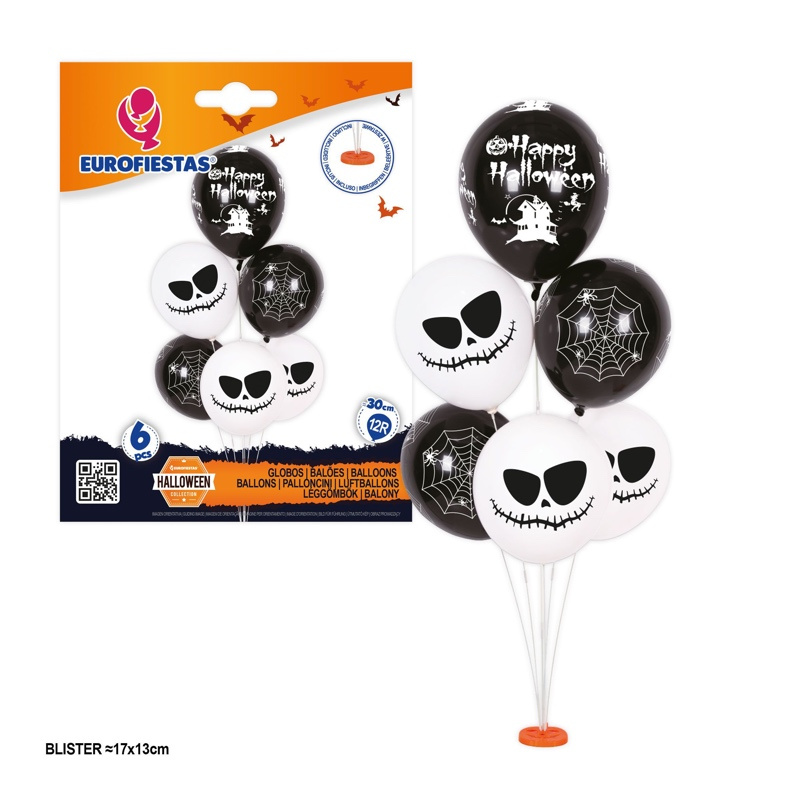 Arbol 6 Globos fantasmas Halloween