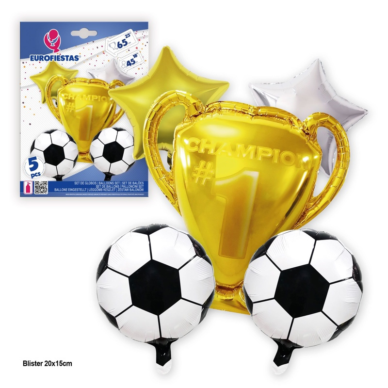 Set globos poliamida Champion copa