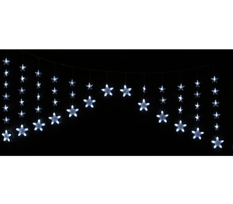 Cortina Estrellas 136 LED blanco 150cms.