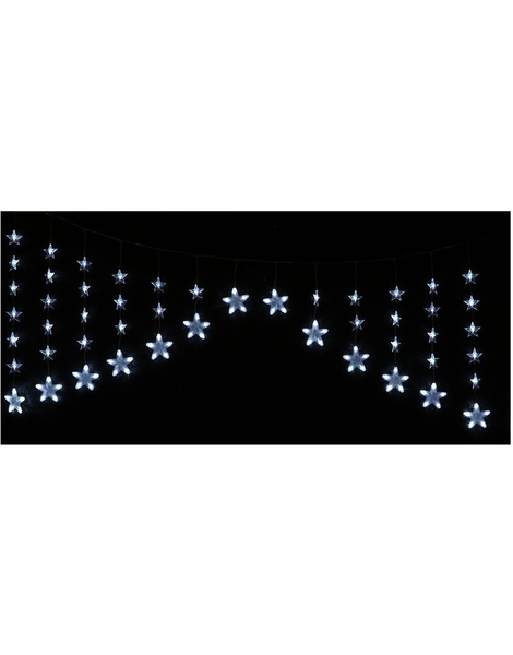 Cortina Estrellas 136 LED blanco 150cms.