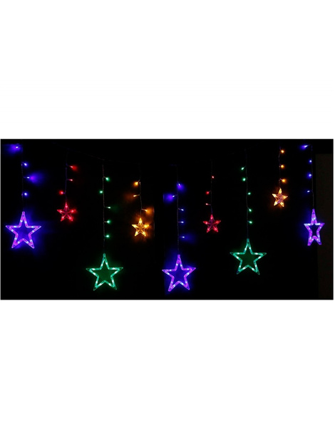 Cortina Estrellas 138 LED MULT. 150cms.