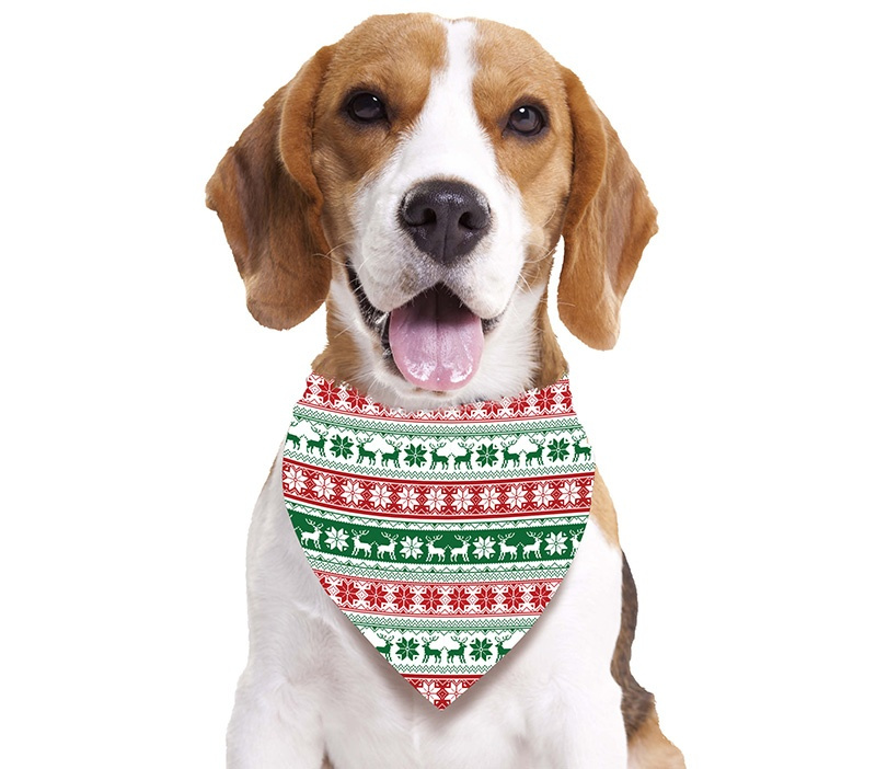 Pañuelo Perro estampado navideño