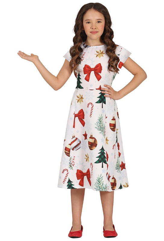 Disfraz vestido navideño infantil