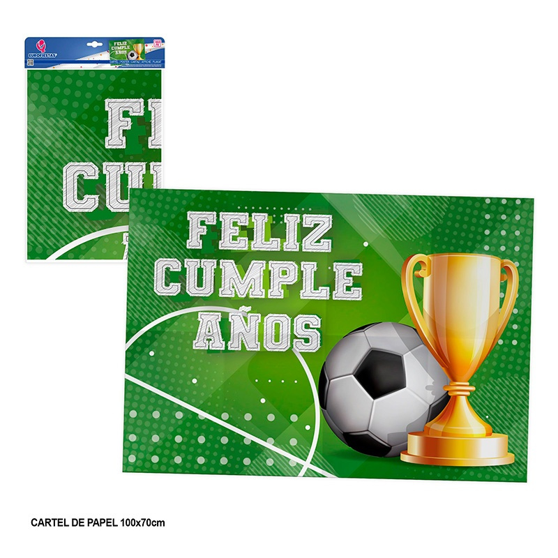 Cartel 70X100 Col. Futbol balon/cesped