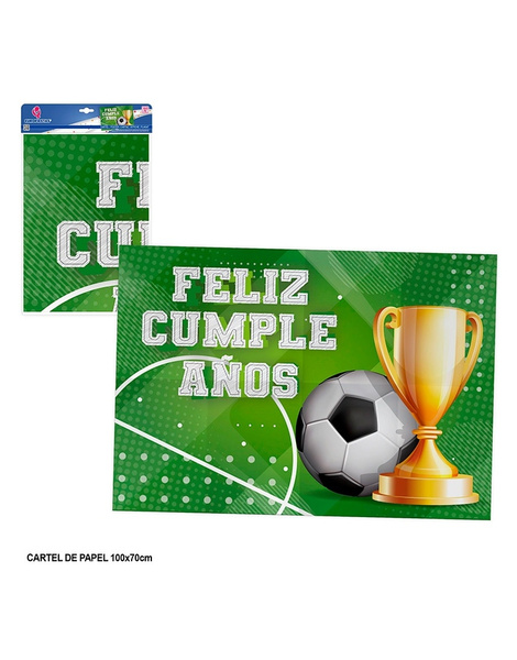 Cartel 70X100 Col. Futbol balon/cesped