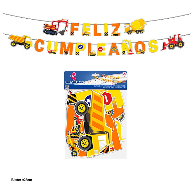 Guirnalda F. cumple vehiculos construcc.