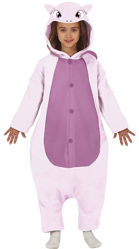 Disfraz pijama gato purpura infantil