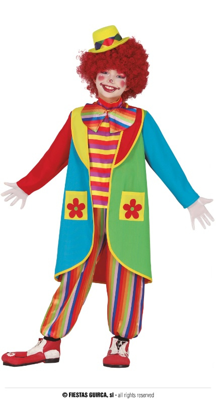 Disfraz payaso de colores infantil