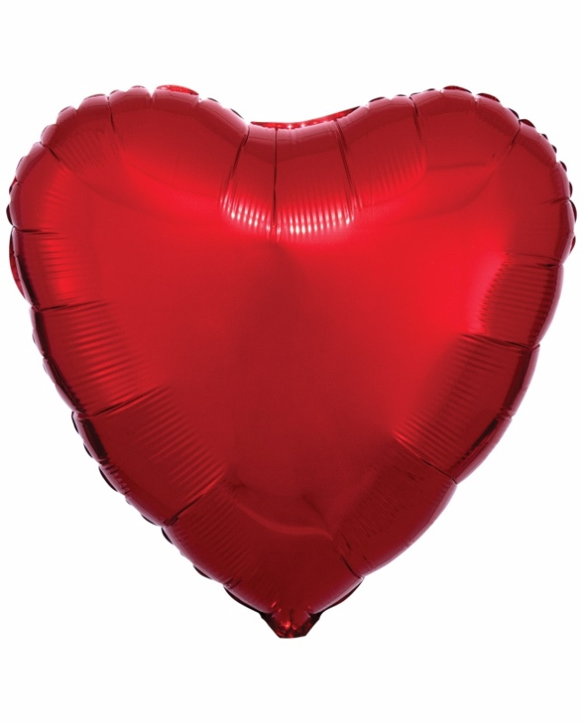 Globo corazón rojo foil 43 cms.