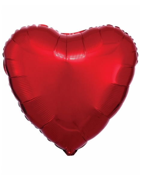 Globo corazón rojo foil 43 cms.