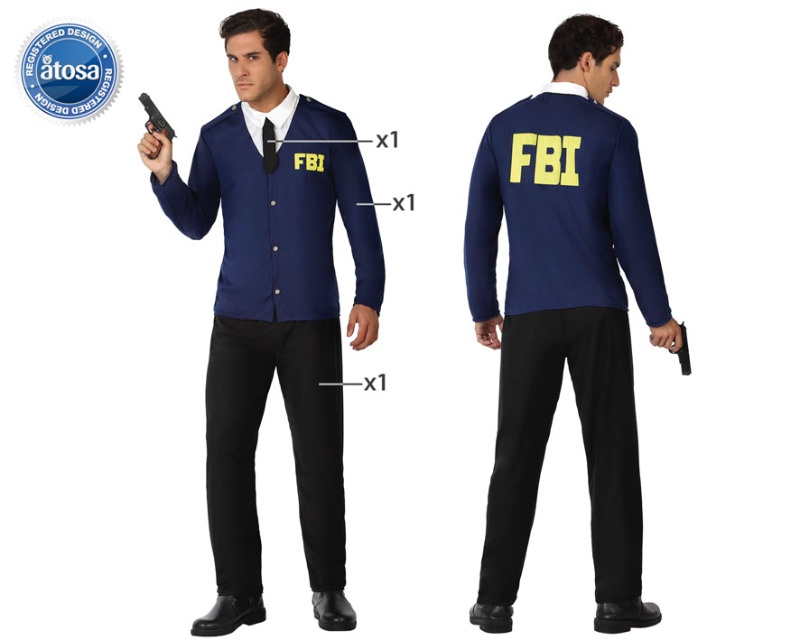 Disfraz Policia FBI T.XL