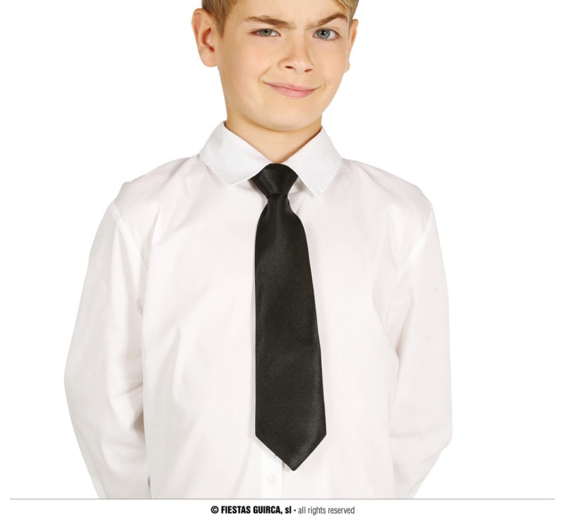 Corbata negra 30 cms Infantil