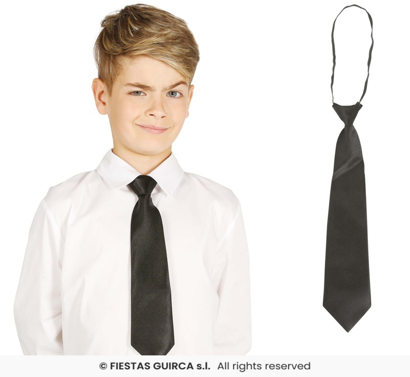 Corbata negra 30 cms Infantil