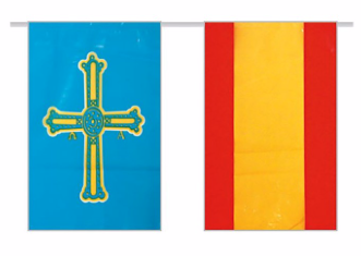 Bandera Asturias-España plástico 50M.