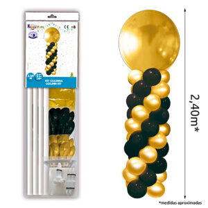 Kit Columna Globos 2,40M. colores metal