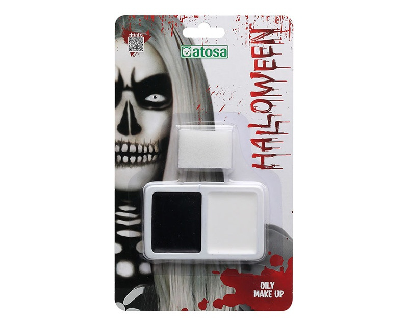 Maquillaje Halloween blanco-negro