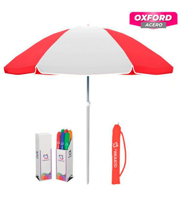 Sombrilla Oxford acero con funda 240cms.