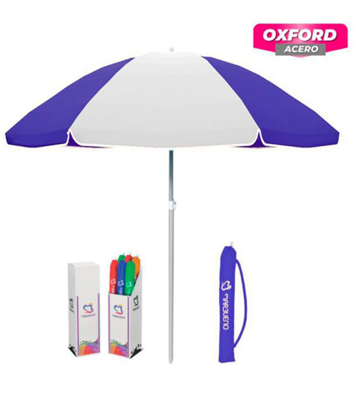 Sombrilla Oxford acero con funda 180 cms