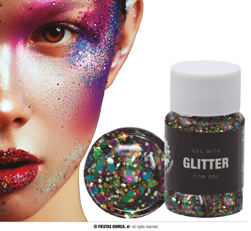 Gel Con Glitter 20gr. colores varios