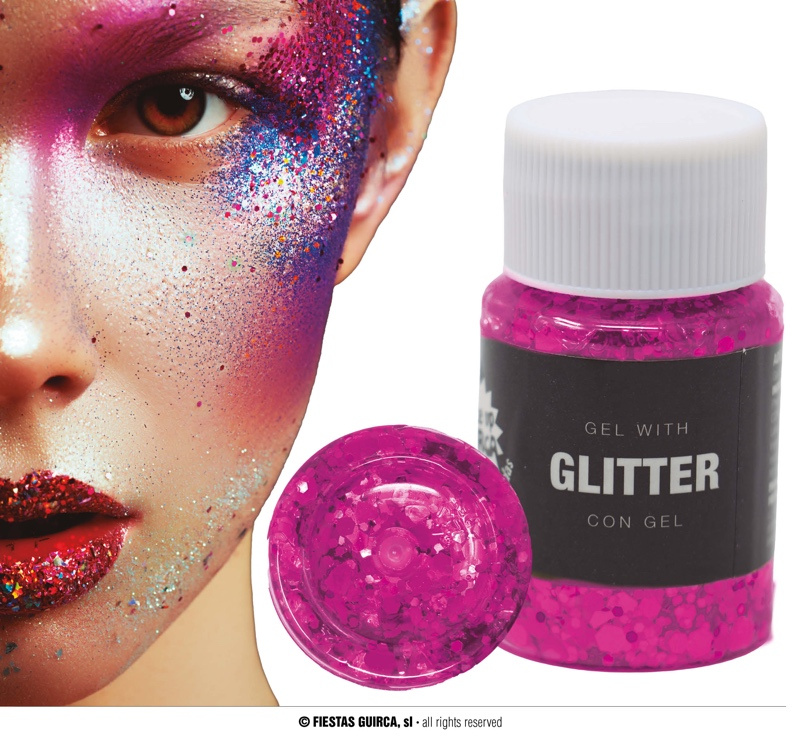 Gel Con Glitter 20gr. colores varios