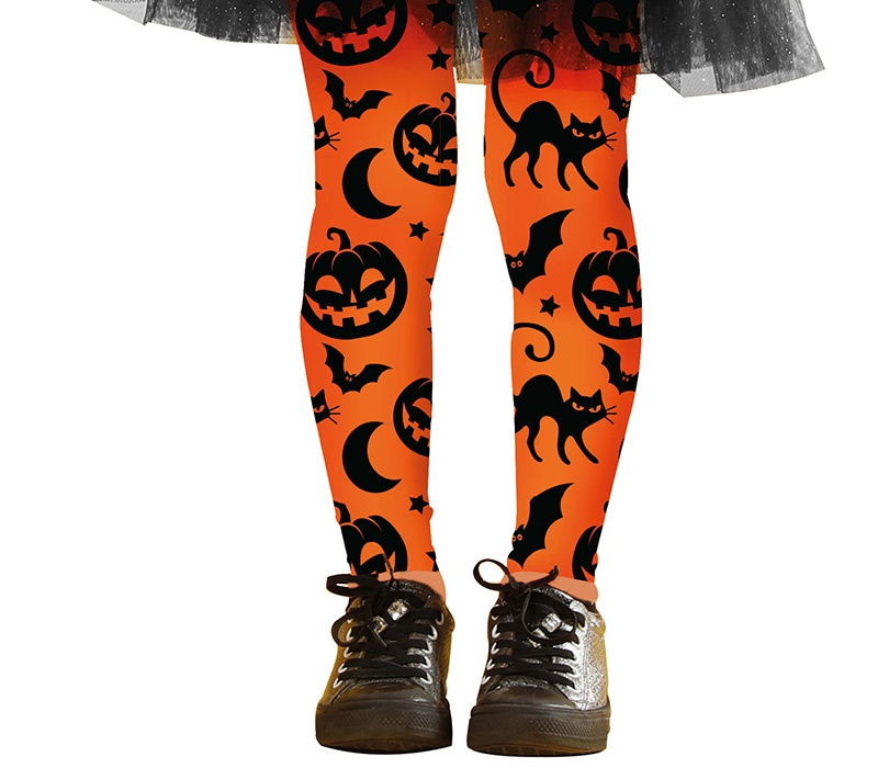 Pantys Halloween Naranja 7-12 años