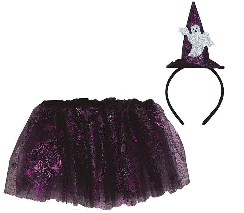 Set tutu y diadema fantasmas 30cms inf.