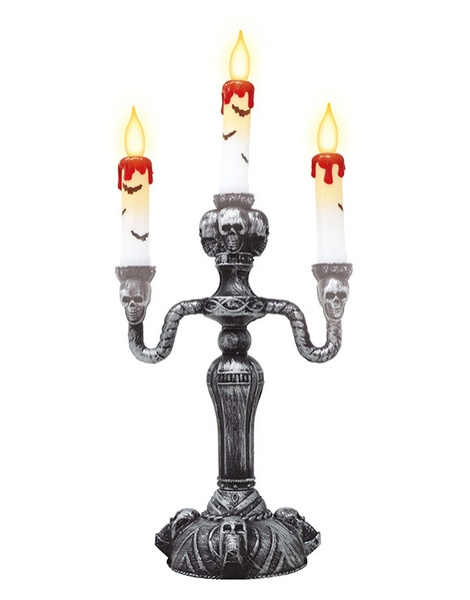 Candelabro 3 Velas Con Luz 40 Cms